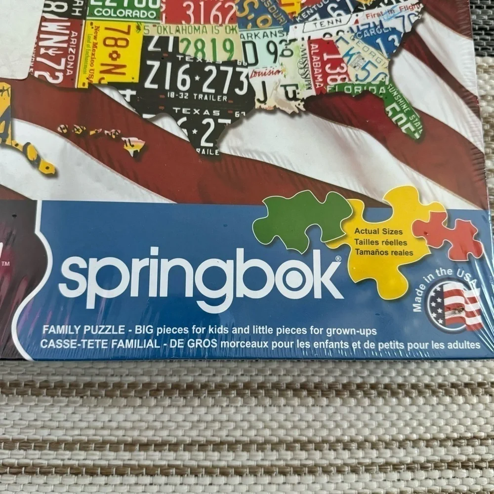 Springbok Family Puzzle States Plates 400 Pieces